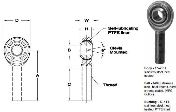 AURORACB-10ET關(guān)節(jié)軸承圖紙